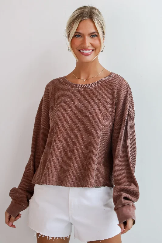 Dakota Waffle Knit Top - DU DEAL