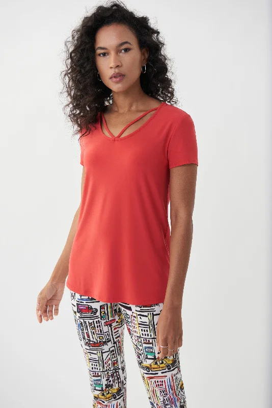 Joseph Ribkoff Cut Out Detail Top - 222136