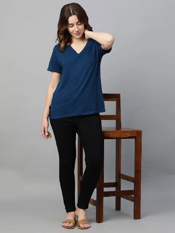 Women's Royal Cotton Regular Fit Tshirt