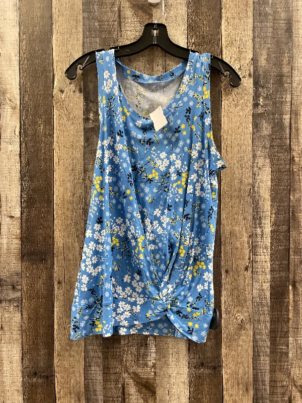 Blue Top Sleeveless Loft, Size M