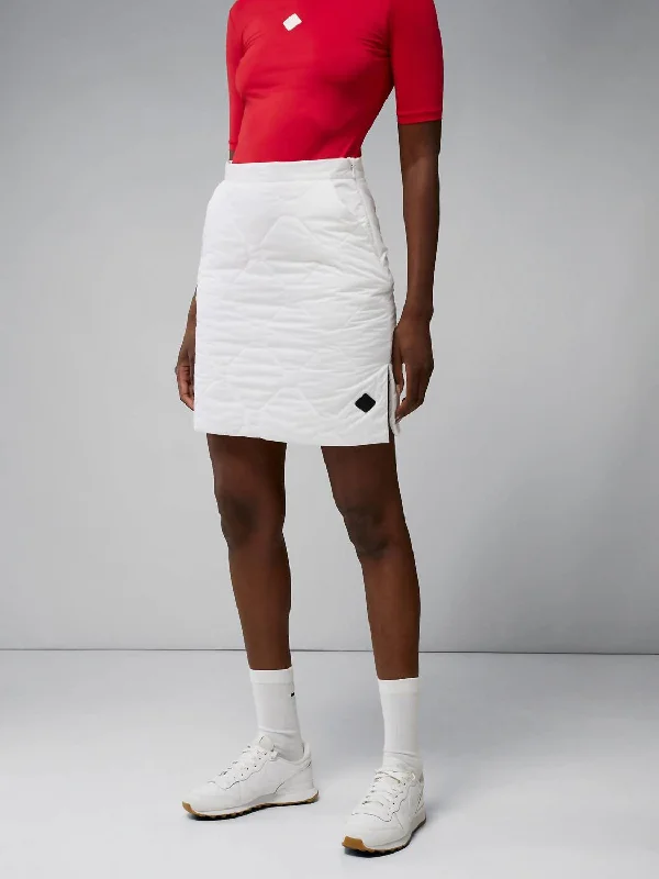 Carrie Padded Skirt In White