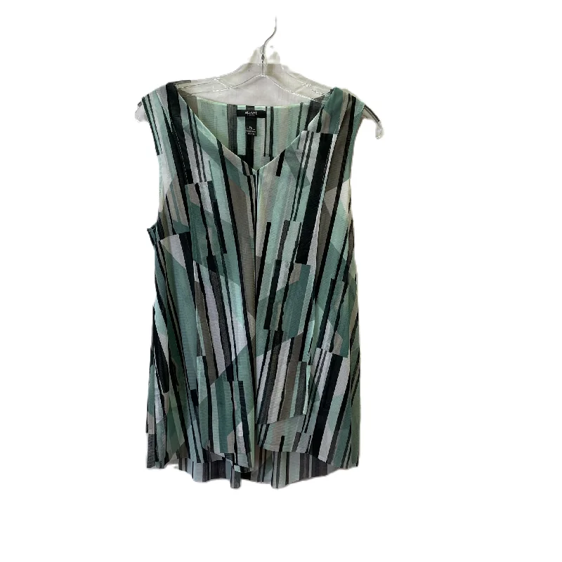 Green Top Sleeveless By Alfani, Size: Petite L