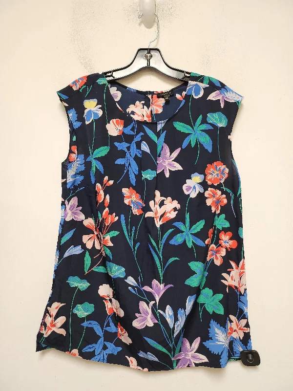 Top Sleeveless By Talbots In Floral Print, Size: M