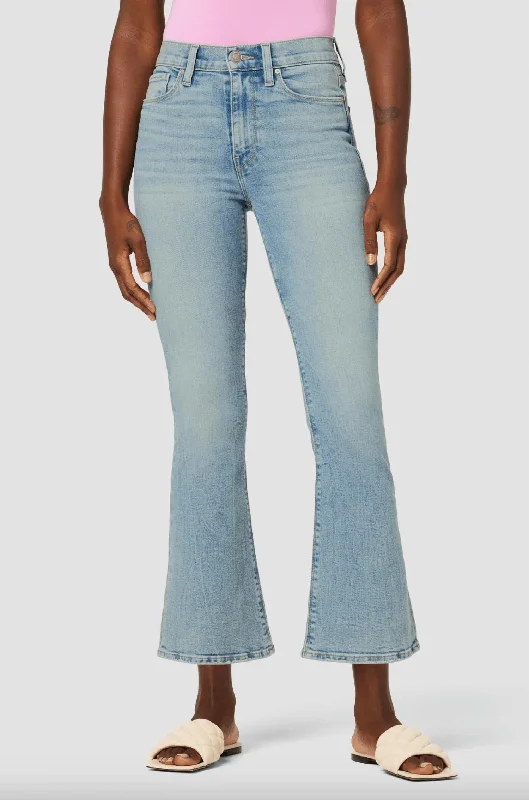 Barbara High Rise Crop Jeans In Light Indigo Prism