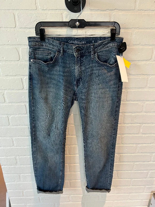 Jeans Boyfriend By Calvin Klein In Blue Denim, Size: 8