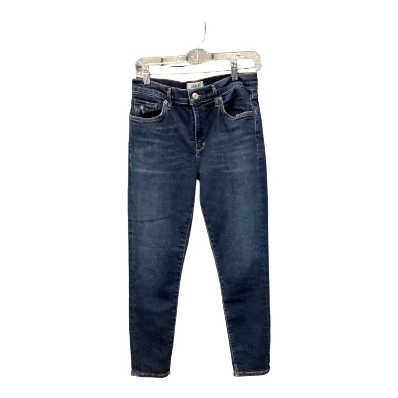 Jeans Skinny By Agolde In Blue Denim, Size: 4