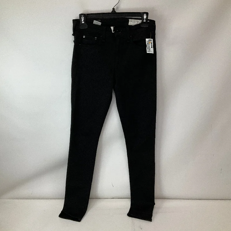 Jeans Skinny By Rag & Bones Jeans In Black Denim, Size: 4