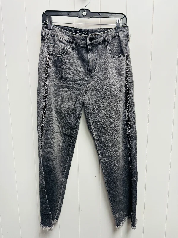 Jeans Straight By Liverpool In Grey Denim, Size: 8