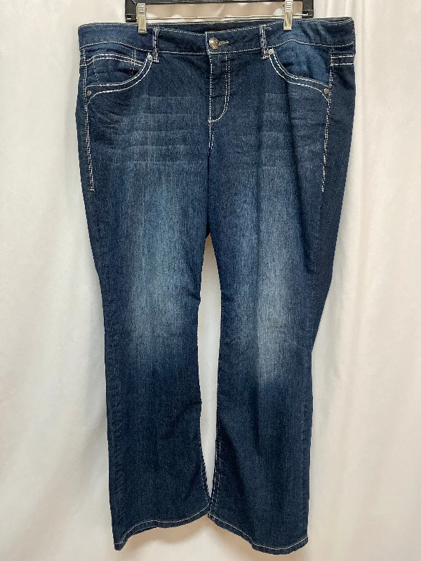 Jeans Straight By Torrid In Blue Denim, Size: 20