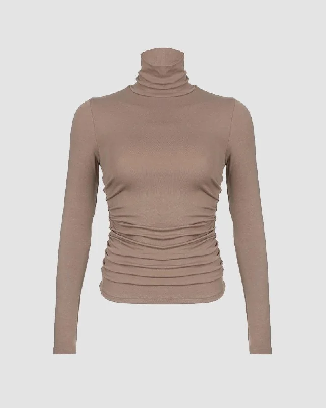 Nitro Caramel Turtleneck Top