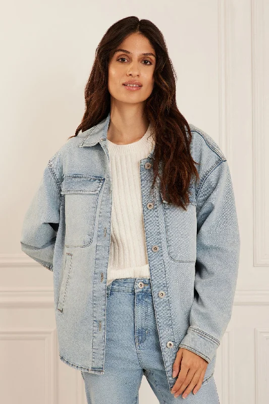 Veste en jeans surdimensionnée - Femme