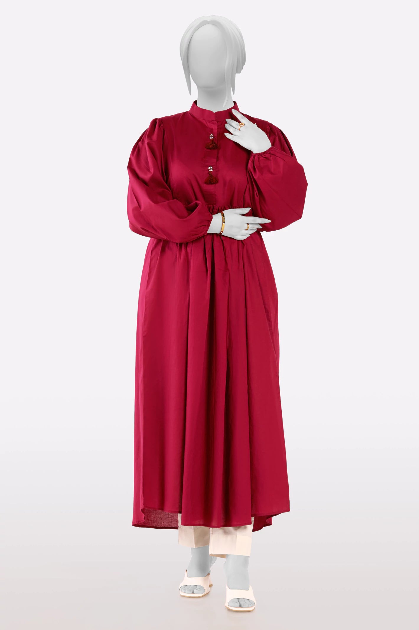 Maroon Stylised Maxi Dress