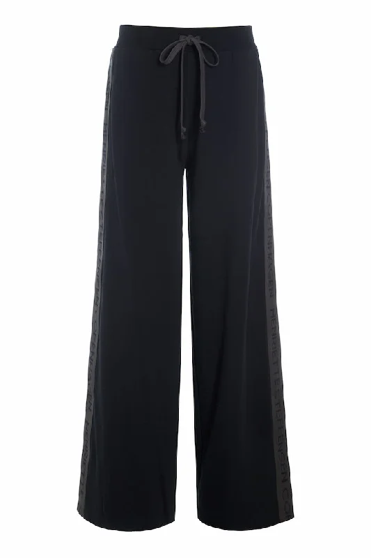 FLARE SWEAT TROUSERS - 72009 - BLACK