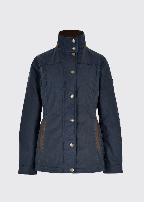 Mountrath Ladies Waxed Cotton Jacket - Ocean Blue