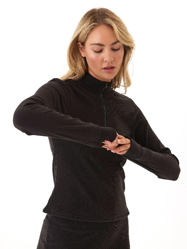 Roni Brushed Performance Rib 1/4 Zip Pullover