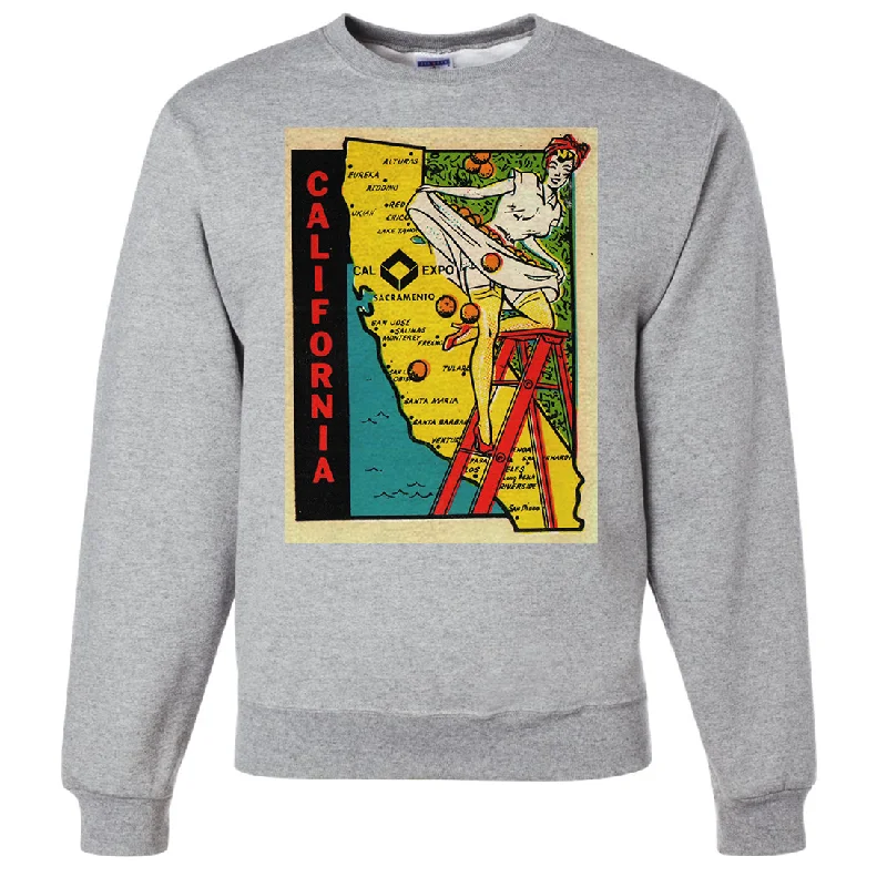 Vintage Sticker California Cal Expo Crewneck Sweatshirt