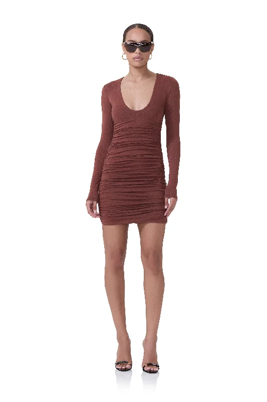 Afton Mini Dress - Cocoa