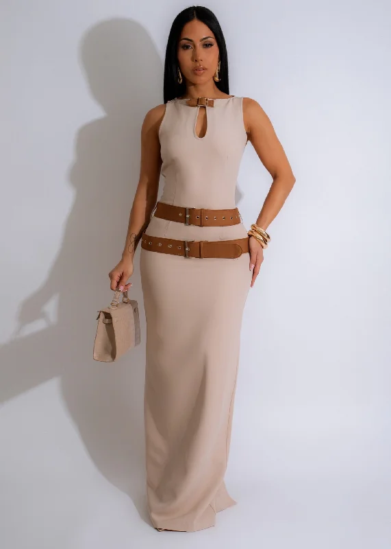 All That I Am  Maxi Dress Nude