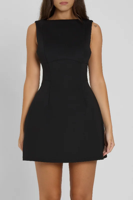 Estelle Sleeveless Bustier Mini Dress - Black