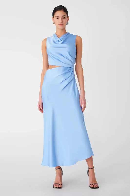 Misha Amadeus Midi Dress - Hydrangea Blue