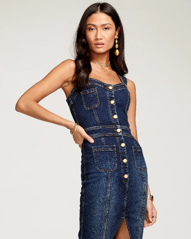 Monica Denim Midi Dress