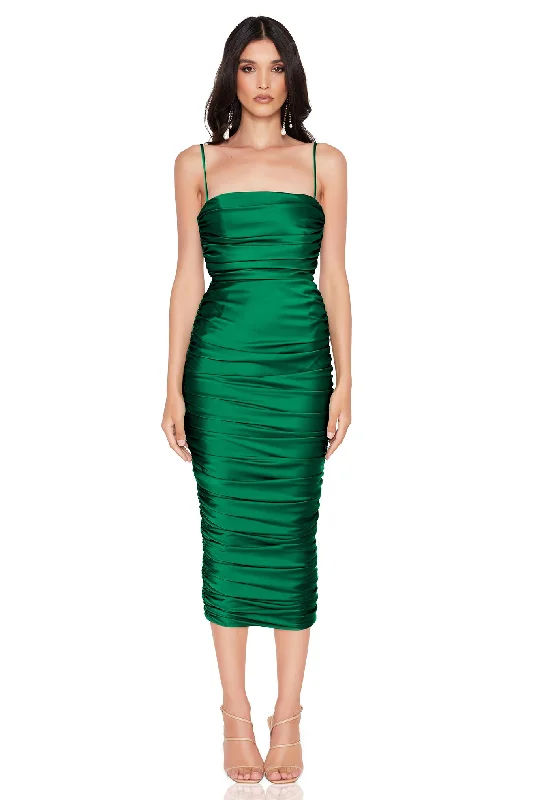 Nookie Pallisade Midi Dress - Jade