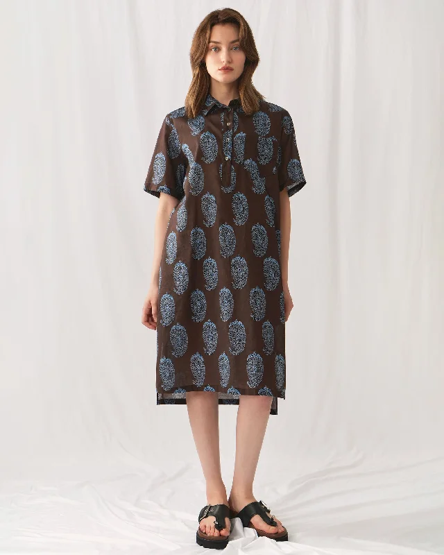 Paisley Cotton Midi Dress