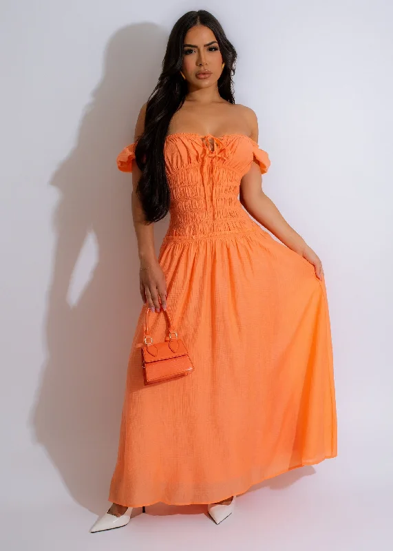 Well Wishes Maxi Dress Orange