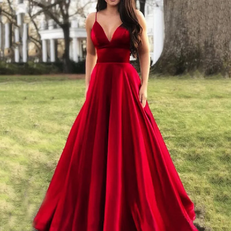 FashionSierra - Sexy V Neck Prom Party Dress